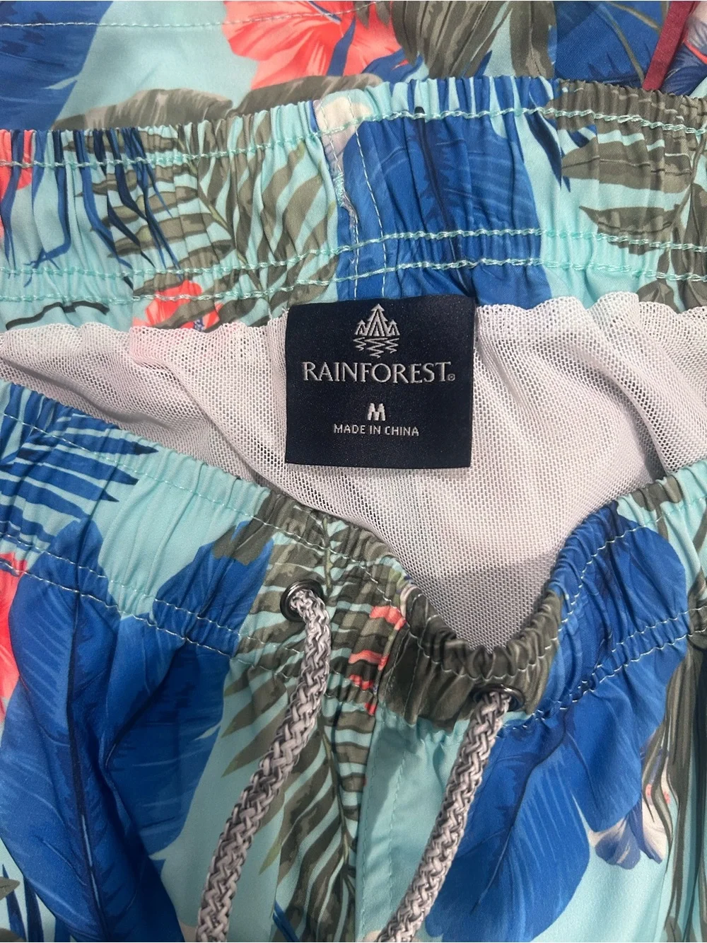 RAINFOREST Aqua Tropical Leaf & Floral Swim Shorts
